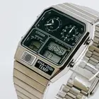 CITIZEN ANA-DIGI TEMP JG2101-78E Silver Analog Digital Watch Japan