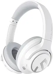 Headphones, SoundPEATS Space Over-Ear Noise Cancelling Headphones, On-Ear Wireless Earphones with 123H, Bluetooth Headphones with Deep Bass, Multipoint Connection & App Customize EQ, Foldable (White)