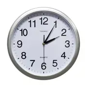 Concise Silent Non-Ticking Round Wall Clock Quartz- Silver 36CM