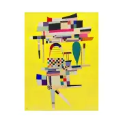 Wassily Kandinsky, Yellow Painting, 1938, Canvas Print, 24" x 32" + Border