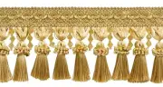 Beaded Tassel Fringe with Gimp Header, Color# 50 [Sold By The Yard]