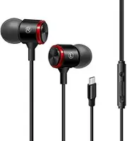 LYX E3T 1.2m Wired in Ear USB-C/Type-C Interface HiFi Earphones with Mic (Black) (Color : Black)