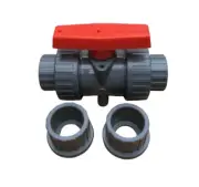Simtech VBXV205 VB Series Ball Valve PVC Viton Seal 1" Threaded Pipe Connector