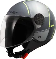 LS2 OF558 Sphere Lux II Firm Jet Helmet, black-grey-silver, Size XS for Men Black Grey Silver