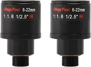 2X CCTV Lens 1/2.5 Inch 6-22mm 5MP M12 Mount Varifocal Lens F1.6 for 4MP/5MP CMOS/CCD Sensor Security IP/AHD Camera