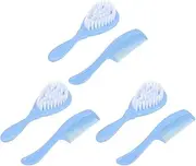 JOINPAYA 3 Sets Shampoo Comb Groom Bristle Cleaning Soft Head Hair Brush Newborn Scalp Bath Hygiene Massage Comb Blue