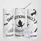 Valentines Emotionally Attached Book Lover Iron Flame Fourth Wing Tumbler 20 oz