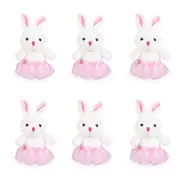 6PK Living Nature Play Tutu Bunny Animal Soft Plush Toy 15cm Assorted 0y+
