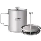 750ml Coffee Cup Mug French Press Pot Coffee Maker with Lid K0V5