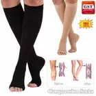 Compression Socks Knee High Support Stockings Open Toe 20-30mmHg Soft Unisex AU