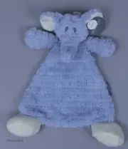 Demdaco Soft Plush Grey Elephant Rattle Lovely Security Blanket NWT