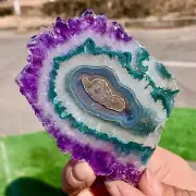 76G Natural high-quality Amethyst agate quartz cluster slice crystal mineral