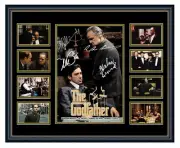 The Godfather Al Pacino Marlon Brando Signed Photo Poster Limited Edition Framed