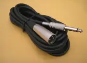 25Ft XLR 3Pin Male to 1/4 Mono Plug Mic Microphone Audio Shielded Cord Cable 25'