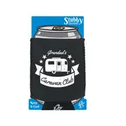 Grandads Caravan Club - Funny Novelty Stubby Holder With Base