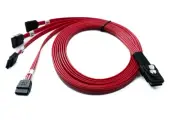 SYSTEM-S SFF-8087 Cable 100 CM Mini SAS 36 Pin For 4x SATA 7 Pin Adapter for