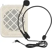 Namolit Voice Amplifier Portable Megaphone PA System with Wired Headset Microphone MP3 AUX Input Amplifier for Teacher Tour Guide Speaker Rechargeable (White)