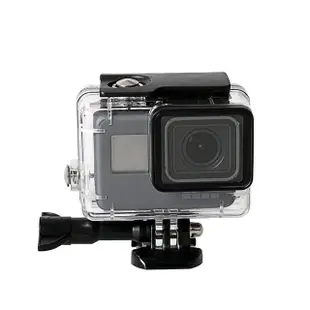 【百寶屋】GoPro HERO5/6/7 免拆鏡頭防塵45米透明防水殼