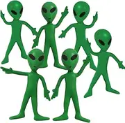 ArtCreativity Bendable Alien Figures, Set of 12 Flexible Men, Birthday Party Favors for Boys and Girls, Stress Relief Fidget Toys for Kids and Adults, Goody Bag Stuffers, Piñata Fillers
