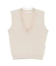 Sleeveless top S,M light beige