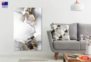 Grey Black & Gold Abstract Design Wall Canvas Home Decor Australian Made Quality