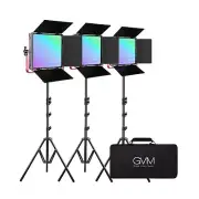 GVM RGB LED Video Light, 50W Video Lighting Kit with APP Control, 1200D Photo...