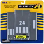 Runway24 Diecast Model Runway Straight Sections 3pc Set