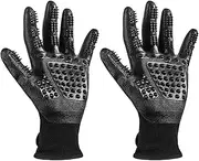 Pet Grooming Gloves | Ergonomic Rubber And Mesh Dog Brush Glove | Efficient Pet Accessories, Cat Bathing Supplies For Daily Use, Tail And Face