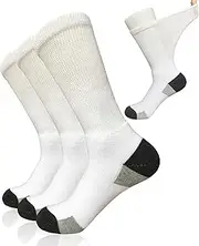 Mens Diabetic Socks Non-Binding Crew Socks Warm Cushioned Winter Slipper Sox for Edema Thick Ankle Diabetes Edema Swollen Feet