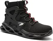 [ORISTACO] Work Safety Steel Toe Boots, Lightweight Breathable Industrial Construction Boots