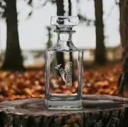 Woodpecker Decanter 26 Oz Bourbon Whiskey Premium Glass Personalize Bird NEW