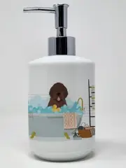 Brown Newfoundland Ceramic Soap Dispenser Hand Soap Dispenser Pump Bottles for