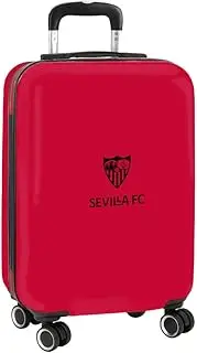 [safta] Sevilla FC – Cabin Trolley 20 Inches, Suitcase with Wheels, Security Lock, Lightweight Suitcase, 34.5 x 20 x 55 cm, red, M, Casual, Red, M, Casual