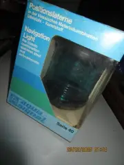 NAVIGATION LIGHT MARINE X 2 ,AQUA SIGNAL SERIES 40 ALL ROUND GREEN HOISTABLE NEW