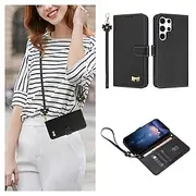 Phone Case For Samsung Galaxy S24 Ultra Plus S24 FE S23 Ultra Plus A55 A35 A25 A15 5G A53 A33 A23 A13 S25 S25 Ultra Wallet Case Flip Cover with Wrist Strap Sho