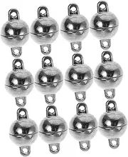 [Generic] 12 Pairs Bracelet Necklace Jewelry Fridge Magnets Keychain Locker Rhinestone Interlocking Clasps Fidget Decorative Cabinet Magnets Alloy Silver