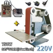 Sand Grinding Belt Sander 750W Polisher Knife Sharpener DIY Polishing Machine