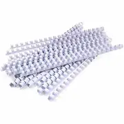 GBC Plastic Binding Comb Round 21 Loop 12mm A4 White Pack 25