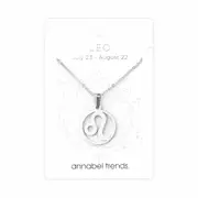 Annabel Trends Stainless Steel Pendant Zodiac Leo Unisex Accessory Silver