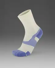 Vectr Light Cushion Crew Socks, 2XU, S, Off White/Lavendar, Unisex