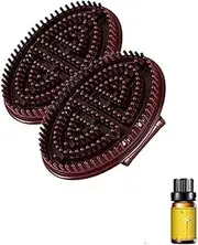 Beauty Salon Professional Custom Meridian Brush, Meridian Brush Massage BrushES, 2-Pack BodyEaseE BrushES, Cepillo De Meridianos para Masajes, For Back and Legs (2pc,Brown)