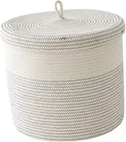 Cotton Rope Laundry Basket Foldable Laundry Hamper Steam Bun Maker Clothes Storage Organizer Dirt Clothes Organizer Bedroom Organizer Foldable Laundry Baskets Clothing Toy Basket