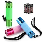 EverBrite 3Pack/6Pack/9Pack Mini LED Flashlight Glow IN Dark Aluminum Flashlight