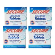 Secure Cleansing Tablets ? FSA HSA Approved ? Specially Formulated Cleaner for D