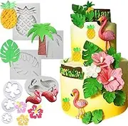 JeVenis Moana Cake Decoration Mold, Flamingo and Pineapple Hawaiian Baby Shower Aloha Cake Decoration