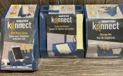 BOSTITCH KONNECT 3 Piece Set-USB Phone Stand-Sticky Note-Storage Bin- Blue