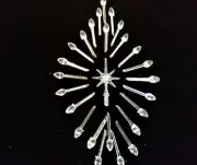 Clear Aurora Snowflake Star w/ 30 flames for Ceramic Christmas Tree bulbs lights