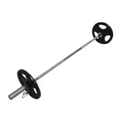 42KG Weight Set 180cm Olympic Barbell Bar 30KG Weight Plate FREE Spring Collar