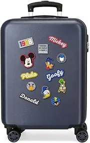 [Disney] Have a Good Day Mickey Blue Cabin Suitcase 37 x 55 x 20 cm Rigid ABS Combination Lock 34 Litre 2.6 kg 4 Double Wheels Hand Luggage, Azul, 37x55x20 cms, Youth Fashion