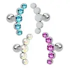 Crystal Gem Opal Ear Piercing Cartilage Helix Tragus Body Jewelry Stud Earrings